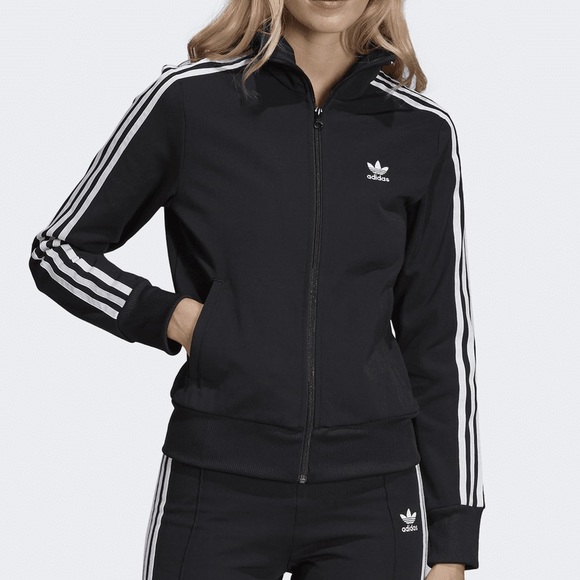 adidas Jackets & Blazers - Adidas Originals Track Jacket Black White 3-Stripe Zip Up Bomber Size Medium